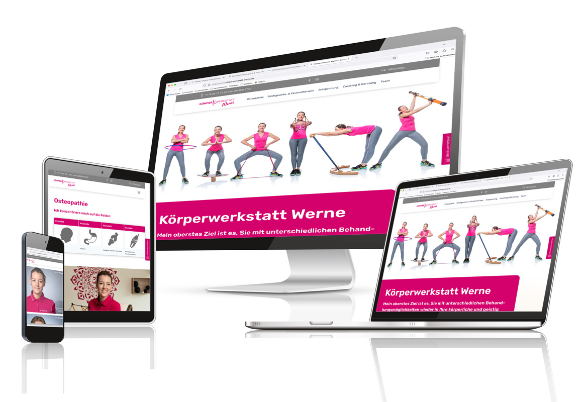 Website Körperwerkstatt Werne